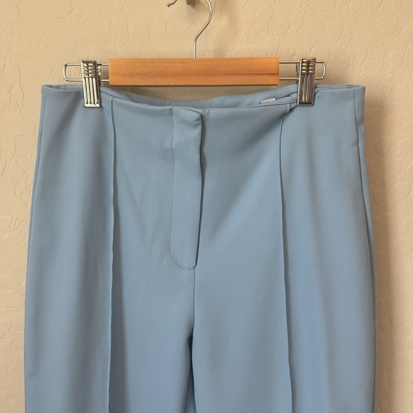 Veronica Beard Jaya Crop Pleated Stretch Pant Slack Hydrangea Blue Size 4 - Picture 5 of 8